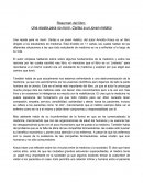 Una receta para no morir. Comentario.