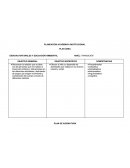 PLANEACIÓN ACADÉMICA INSTITUCIONAL