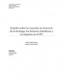 Estudio sobre la reacción en el precio de la lechuga, los factores climáticos y su impacto en el IPC