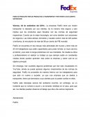 FEDEX SE PREOCUPA POR LOS PRODUCTOS A TRANSPORTAR Y POR TENER A SUS CLIENTES SATISFECHOS