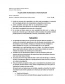 TALLER SOBRE TECNOLOGIAS E INVESTIGACION.