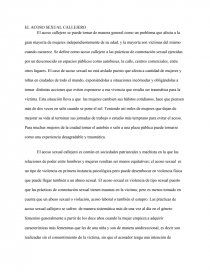 EL ACOSO SEXUAL CALLEJERO. Página 1