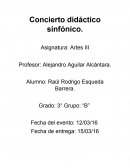Concierto didáctico sinfónico.