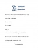 Documento: informe final de actividades del servicio social.