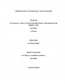 COSTEO POR PROCESOS Y POR ORDENES DE PRODUCCION