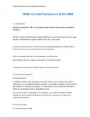 La crisis financiera en el año 2008