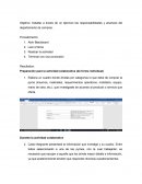 Objetivo: Detallar a través de un ejercicio las responsabilidades y alcances del departamento de compras.