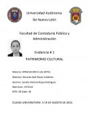 PATRIMONIO CULTURAL Y LA CULTURA ES UN TODO