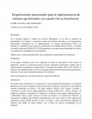 Requerimientos nutricionales para la implementación de sistemas agroforestales con caucho (hevea brasiliensis).