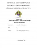 Ensayo de calidad al papel y cartón como material de envasado