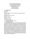 GEISSON LEANDRO PEÑA MALAGÓN U.D.C.A. MEDICINA SEXTO SEMESTRE SEGUNDO SEMESTRE DE 2016 HISTORIA CLINICA # 01 FECHA: 30/AGOSTO/2016 IDENTIFICACIÓN Edad: 52 años Sexo: Masculino Ocupación: “supervisar mesas” y actualmente pensionado (pensión del p