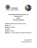 Actividad Integradora Ciénega de flores/ NL