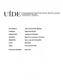 CUESTIONARIO PARA LA EVALUACIÓN FINAL DE LENGUAJE INTEGRAL