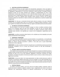 ¿QUÉ SON LAS POLÍTICAS ECONÓMICAS?. Página 1