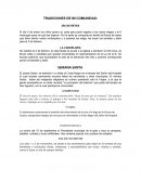 Tradiciones de mi comunidad