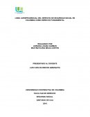 LINEA JURISPRUDENCIAL DEL DERECHO DE SEGURIDAD SOCIAL EN COLOMBIA COMO DERECHO FUNDAMENTAL