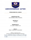 OPERACIONES DE LA BANCA.