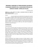 MEMORIAL EXIGIENDO SE TOMEN MEDIDAS SEGURIDAD CIUDADANA URGENTES EN LA ASOCIACION POPULAR LAS LOMAS DE ANCON –ASPOLA (EX VILLAS)