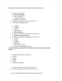 PRIMER CONTROL DE PRINCIPIOS DE ADMINISTRACION. Página 1