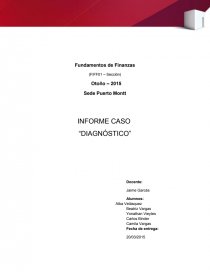 INFORME CASO “DIAGNÓSTICO”. Página 1