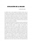 EVOLUCIÒN DE LA MUJER.
