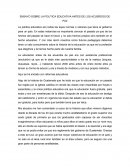 Politicas educativas antes de los acuerdos de paz.