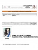 FICHA DE IDENTIFICACIÓN PERSONAL/ENTREVISTA INICIAL.
