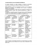 Clasidficacion de las actividades economicas