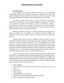 Dimensiones de la educacion.