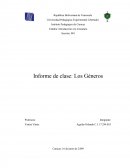 Informe de clase: Los Géneros