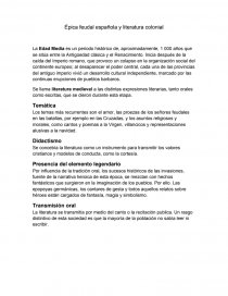Épica feudal española y literatura colonial. Página 1
