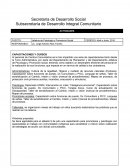 Secretaría de Desarrollo Social Subsecretaría de Desarrollo Integral Comunitario