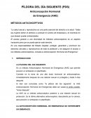 PÍLDORA DEL DÍA SIGUIENTE (PDS)