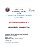 Actividad fundamental Competencia comunicativa
