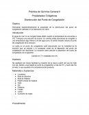 Práctica de Química General II Disminución del Punto de Congelación