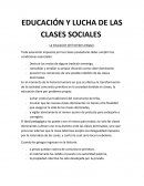 EDUCACIÓN Y LUCHA DE LAS CLASES SOCIALES