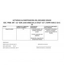 Actividad alfabetizadora del segundo grado