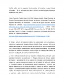 Análisis crítico de los aspectos fundamentales del derecho procesal laboral venezolano