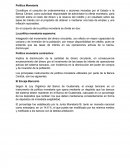 Política Monetaria - Ensayo