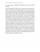 Luis Villoro. (1992). LA PÉRDIDA DEL CENTRO. México: Fondo de Cultura Económica.