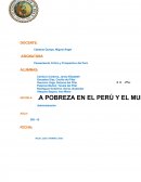 Trabajo de la pobreza en el Peru y el mundo.