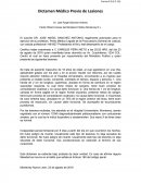 Dictamen Médico Previo de Lesiones