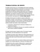 TRABAJO SOCIAL DE GRUPO. “LUCHA COMO GRUPO”.