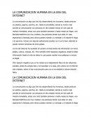 LA COMUNICACION HUMANA EN LA ERA DEL INTERNET