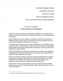 Tema: el movimiento social como sujeto pedagógico.