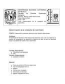 Determinación de la constante del calorímetro.