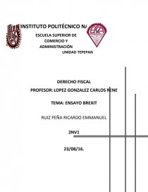 TEMA: ENSAYO BREXIT. Página 1