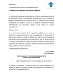 Planeación de una auditoria de estados financieros.