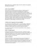Ensayo ¿Qué es la personalidad?
