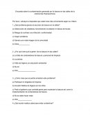 Encuesta sobre la contaminación generada por la basura en las calles de la colonia San Buenaventura.